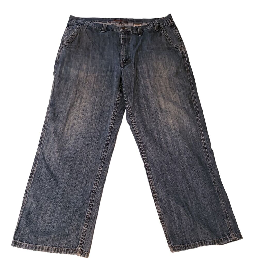 Eddie Bauer Denim Carpenter Medium Wash Blue Jeans Men's 44x30 Loose Fit